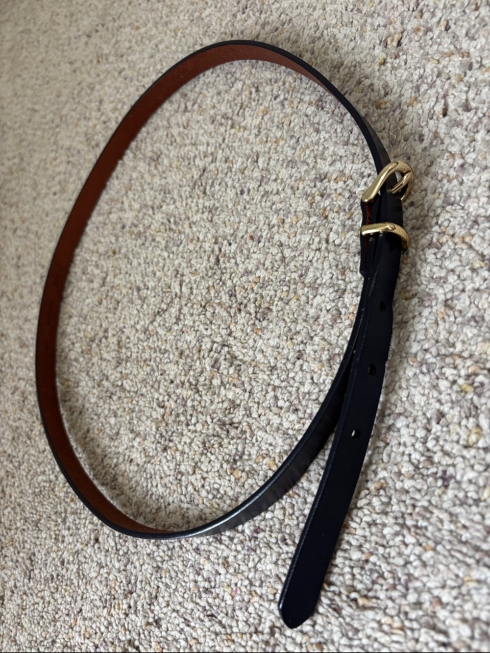 J. Crew Skinny Navy Blue Belt